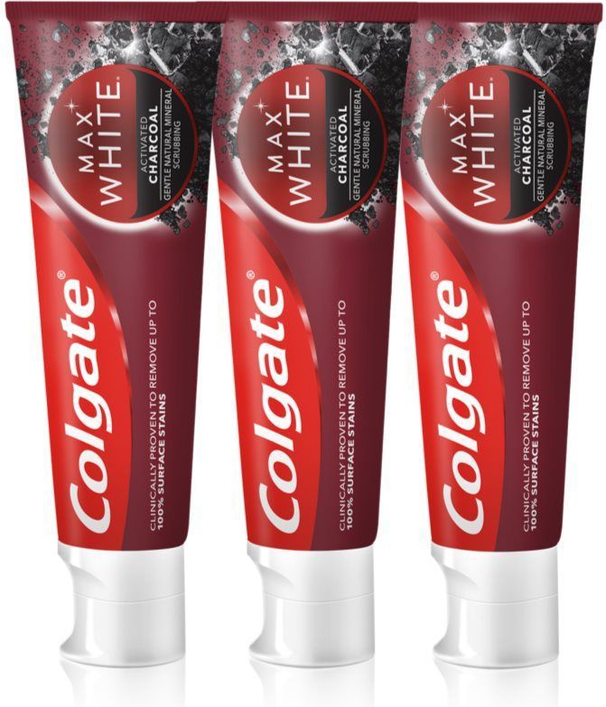 Colgate - Max White Charcoal - Tandpasta - 3 x 75 ml