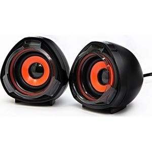 Logo - SPZ2 - Computerluidsprekers - Oranje - 5 Watt