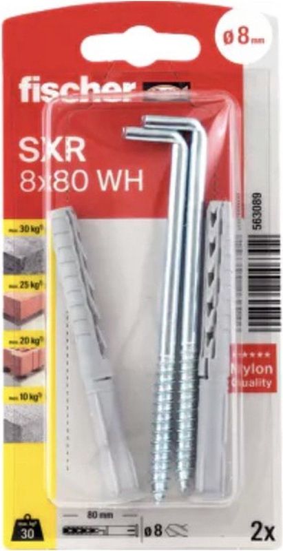 Fischer - SXR - Constructie Plug - 100 mm - Hoogwaardig Nylon - 2 Stuks