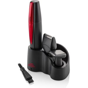 ETA - Neushaartrimmer Luis - Zwart/Rood - 3 Opzetstukken - 1 x AA