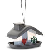 Vogelfutterhaus "Domek" anthrazit 21x16x15 cm, Kunststoff
