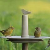 Meuwissen Agro voederschaal/vogelbad Goldfinch - taupe - 32 x 22 cm - kunststof - staand - demonteerbaar