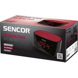 Sencor - SRC 180 RD - Klok - Zwart, Rood - LED Beeldscherm