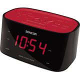 Sencor - SRC 180 RD - Klok - Zwart, Rood - LED Beeldscherm