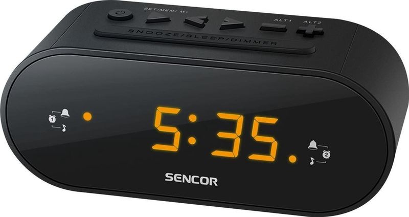 Sencor - SRC 1100B - Radio - Zwart - Met Slaapfunctie en Amber LED Display