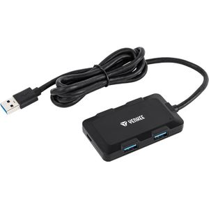 Yenkee YHB 4341BK - Docking Station - Zwart - 4 USB 3.0-Poorten
