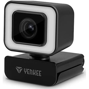 Yenkee - YWC 200 - Webcam - Wit - Zwart - Full HD met LED Verlichting