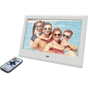 Sencor - Digitale fotolijst met luidspreker 230V wit + afstandsbediening