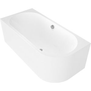 Ligbad Polysan Viva 170x75x60 cm Asymmetrisch Links Wit