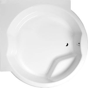 Polysan Royal Hoekrond bad met steun. Lijst 173x173x49cm, Wit