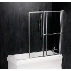 Vouwbare badwand sapho olbia 123 cm zilver