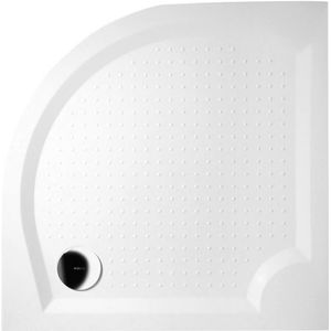 Douchebak Gegoten Marmer Sapho Viva 90x90x4 cm Kwartrond Wit