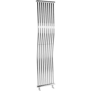 Designradiator sapho onda gebogen 40x170 cm 425w chroom