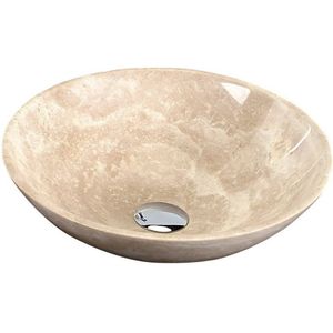 Sapho Blok stone waskom diameter 40 cm beige