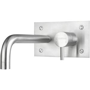 Wastafelmengkraan Inbouw Sapho Minimal 1-hendel Uitloop Gebogen 22.5 cm RVS
