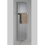 Designradiator sapho colonna recht middenaansluiting 45x180 cm 910w zilver