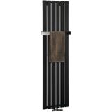 Designradiator sapho colonna recht middenaansluiting 45x180 cm 910w antraciet