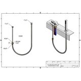 Sapho Set Uittrekbare doucheslangset voor op het blad F1/2"- F1/2",275cm, chroom