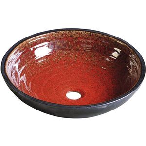 Waskom sapho attila rond 42.5x14 cm keramiek rood