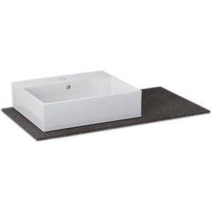 Wave Rockstone wastafelblad 90x48cm voor PURITY 50cm wastafel links