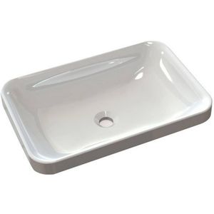 Wastafel Inbouw Sapho Rechthoekig 55x37x12 cm Marmer Wit