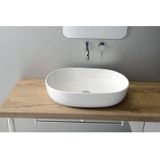 Waskom sapho caleo ovaal 60.5x42 cm keramiek wit