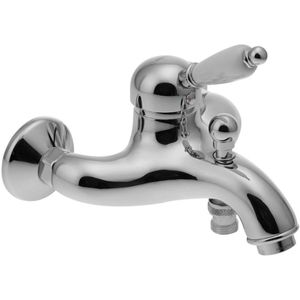 Opbouw Badkraan Sapho Kirk� Mengkraan Retro Wit 1-hendel 11.5 cm Chroom