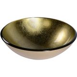 Sapho Shay glas wastafel diameter 42 cm goud