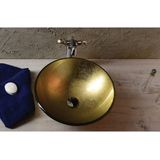 Sapho - Beauty - Waskom - Goud - Glas - Rond 42 cm