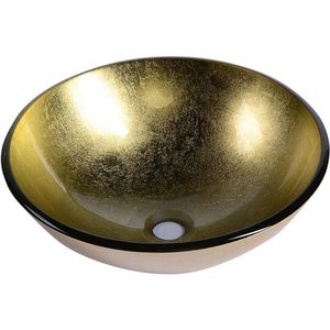 Sapho Shay glas wastafel diameter 42 cm goud