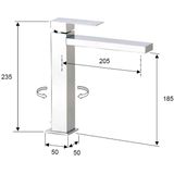 Keukenmengkraan sapho latus 1-hendel recht 23.5 cm chroom