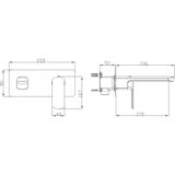 Wastafelmengkraan inbouw sapho mixona 1-hendel uitloop recht 17.6 cm chroom