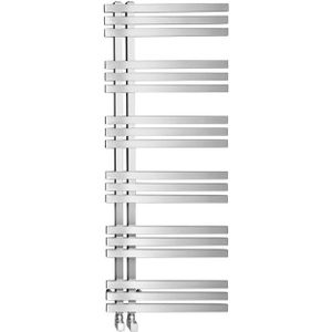 Designradiator sapho vista recht 50x119 cm 307w geborsteld rvs