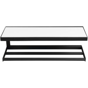 Metaal zwarte fotoplank 100cm | Wandplank staal zwart 1m