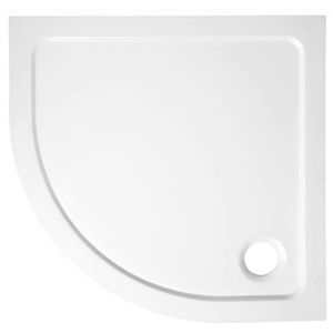 Douchebak Marmer Sapho Aqualine 80x80x3 cm Kwartrond Wit