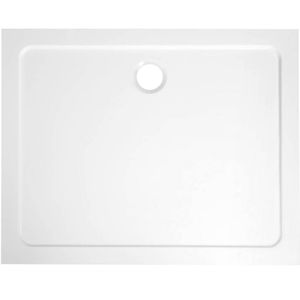 Douchebak Gegoten Marmer Sapho Aqualine 100x90x3 cm Rechthoek Wit