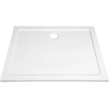 Douchebak gegoten marmer sapho aqualine 100x80x3 cm rechthoek wit