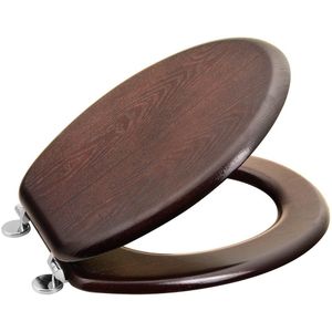 Aqualine - Toiletbril - Walnoot