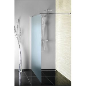 Aqualine Walk In inloopdouche matglas 100x190cm 6mm mat veiligheidsglas