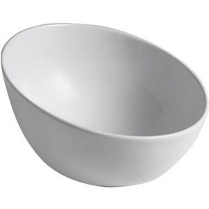 Waskom Sapho Dome Obliquo Rond 44.5 cm Keramiek Wit