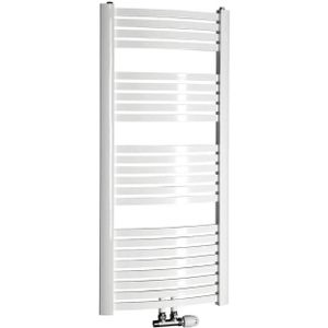 Handdoekradiator sapho aqualine gebogen 55x123.7 cm wit