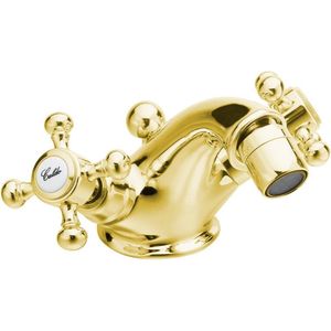 Bidetmengkraan sapho antea 2-knop gebogen 7.2 cm goud