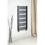 Handdoekradiator sapho egeon gebogen 59.5x123.8 cm antraciet