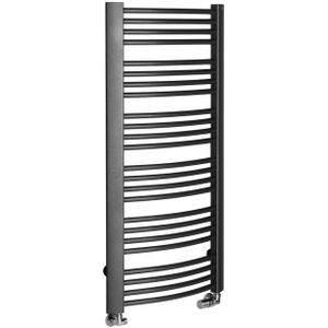 Handdoekradiator sapho egeon gebogen 59.5x123.8 cm antraciet