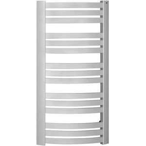 Handdoekradiator sapho sidi gebogen 59.5x109.7 cm 553w zilver