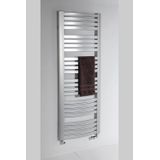 Handdoekradiator sapho sidi gebogen 59.5x166.7 cm 849w zilver