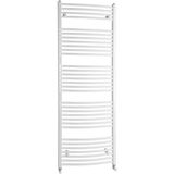 Handdoekradiator sapho aqualine radiators gebogen 170x75 cm wit