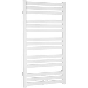 Handdoekradiator sapho nevel recht middenaansluiting 55.5x104.3 cm 397w wit