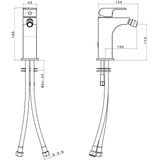 Bidetmengkraan sapho dimy uitloop recht 1-hendel 16.5 cm chroom