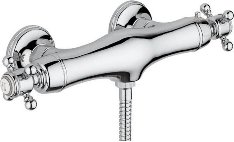 Douchekraan opbouw thermostatisch sapho sassari 2-knop chroom